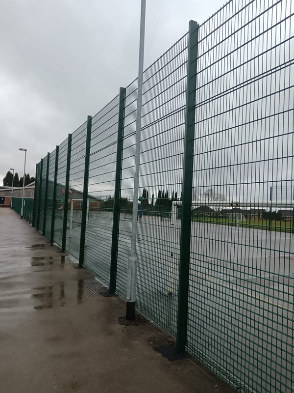 4m High Ballcourt Fence with Rebound Section Installed at Tunstall School